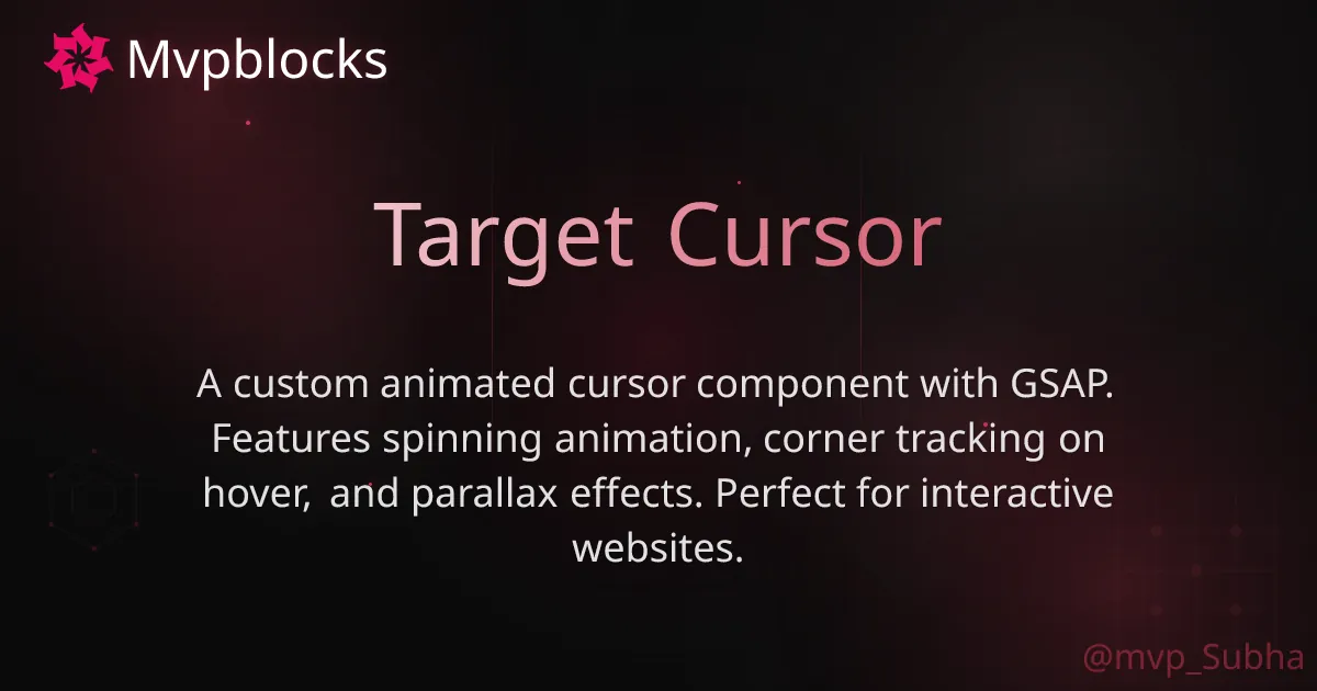 Target Cursor | MVPBlocks